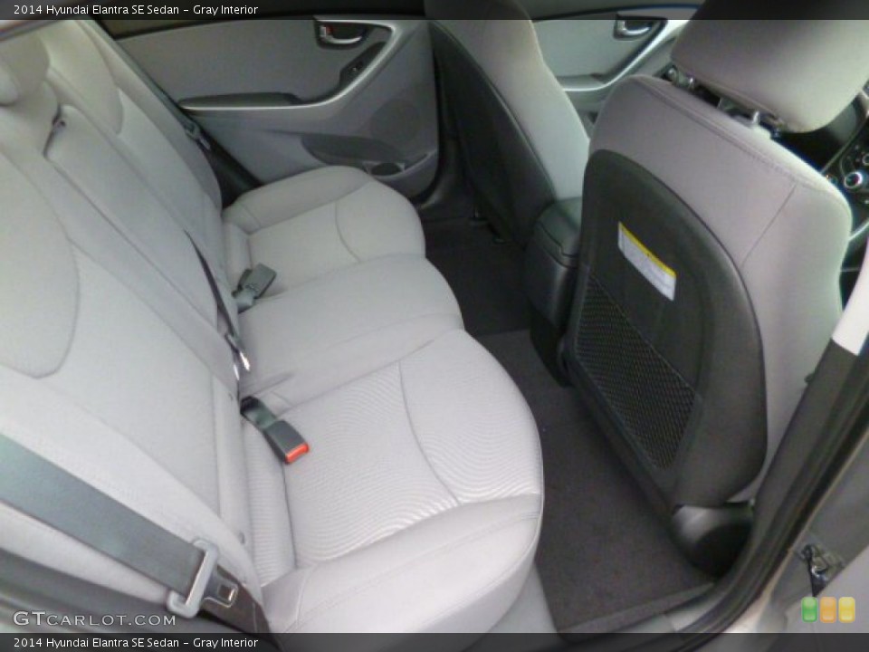 Gray Interior Rear Seat for the 2014 Hyundai Elantra SE Sedan #89866063