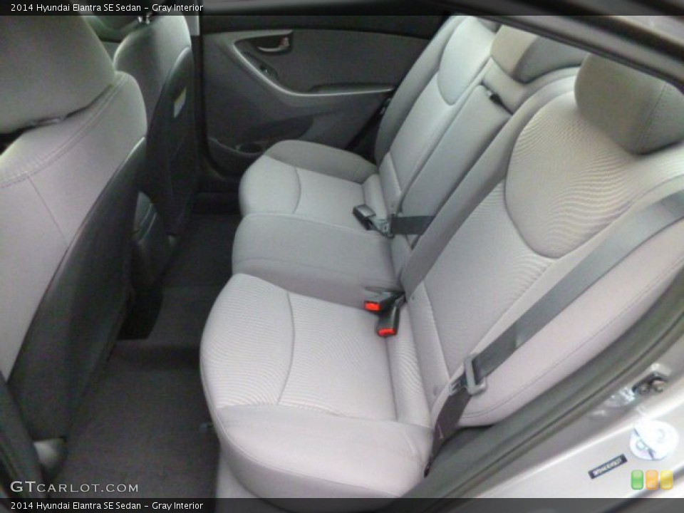 Gray Interior Rear Seat for the 2014 Hyundai Elantra SE Sedan #89866081