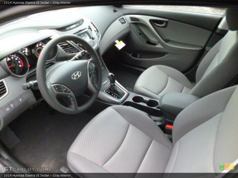 Gray Interior Prime Interior for the 2014 Hyundai Elantra SE Sedan #89866126