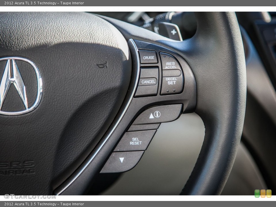 Taupe Interior Controls for the 2012 Acura TL 3.5 Technology #89867554