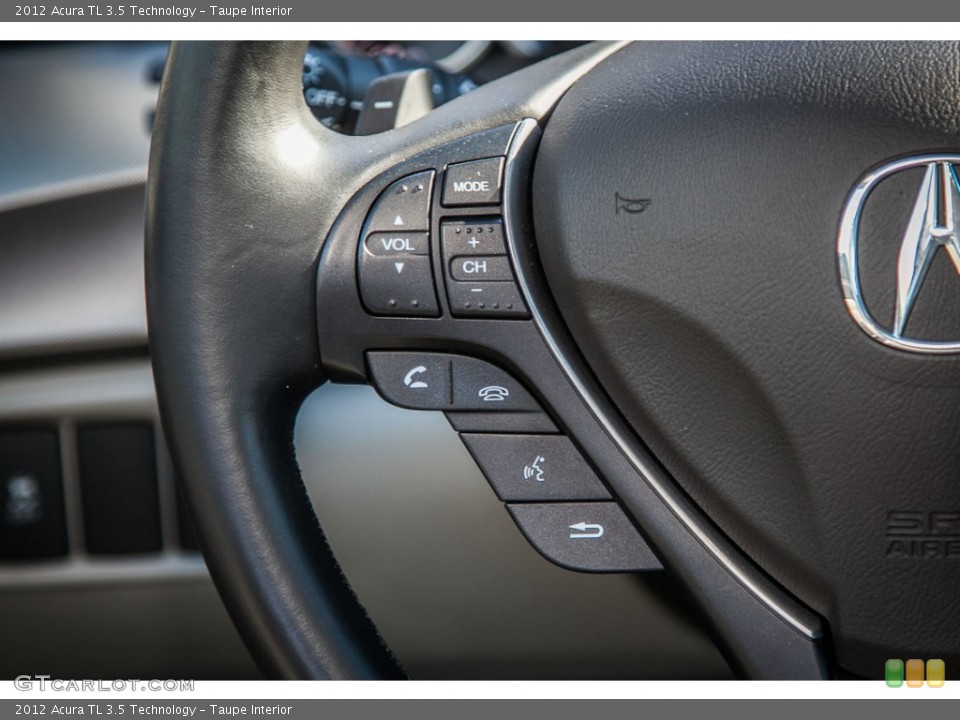 Taupe Interior Controls for the 2012 Acura TL 3.5 Technology #89867584