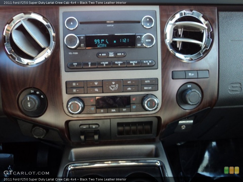 Black Two Tone Leather Interior Controls for the 2011 Ford F250 Super Duty Lariat Crew Cab 4x4 #89869888