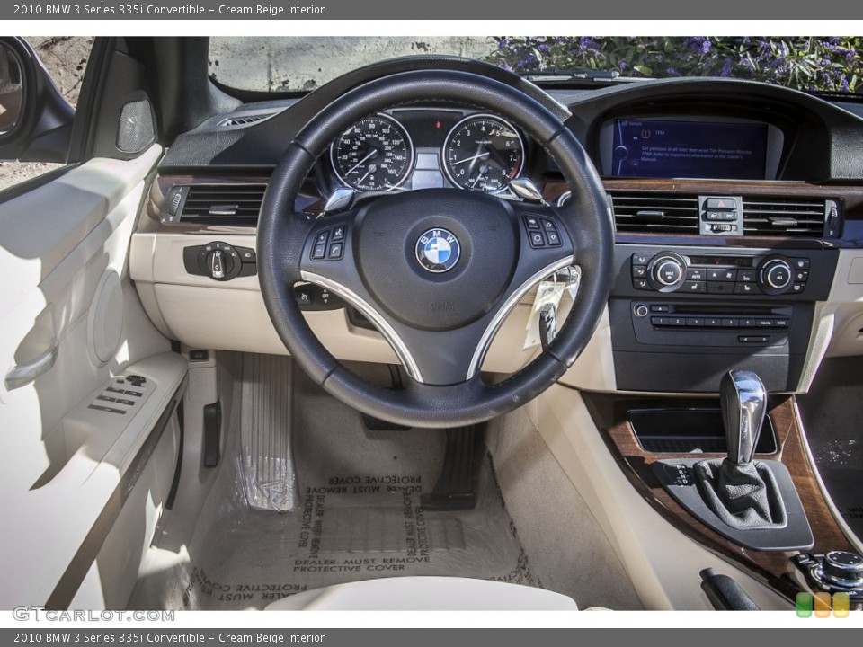 Cream Beige Interior Dashboard for the 2010 BMW 3 Series 335i Convertible #89870845
