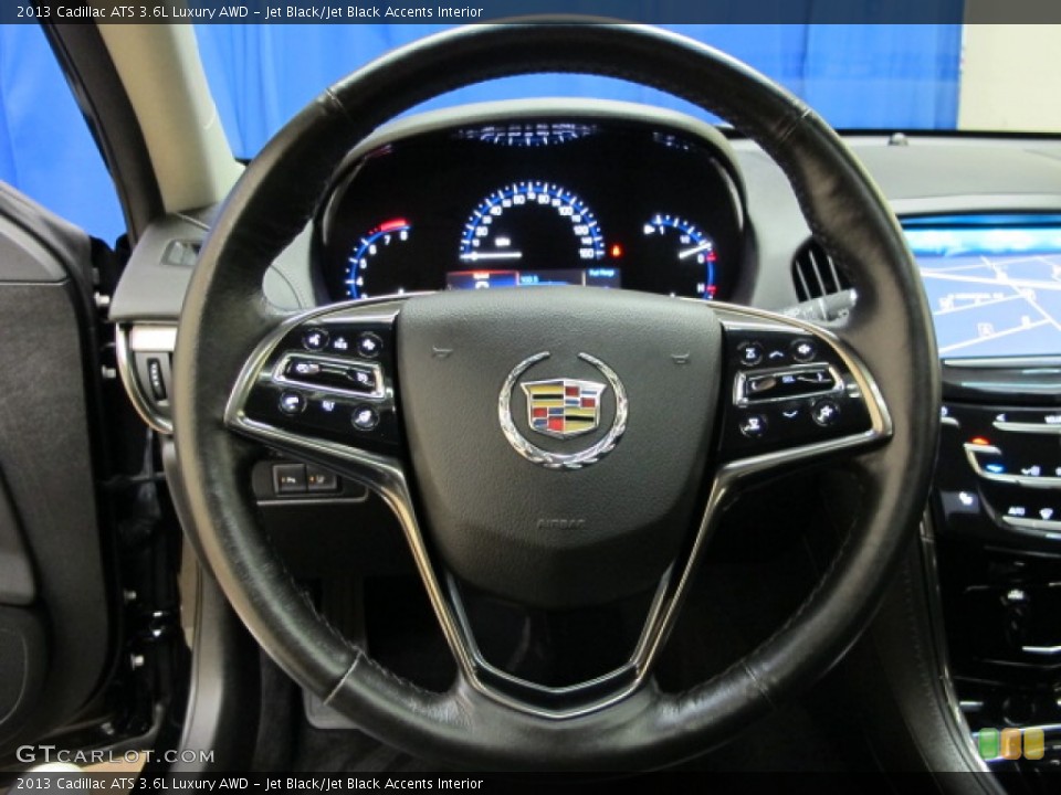 Jet Black/Jet Black Accents Interior Steering Wheel for the 2013 Cadillac ATS 3.6L Luxury AWD #89871253