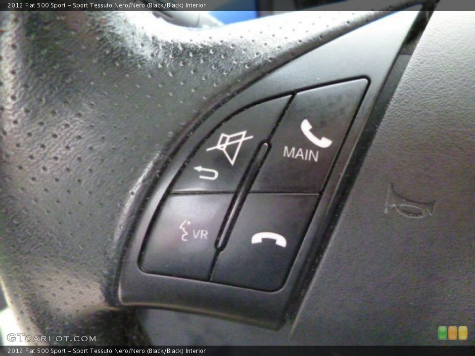 Sport Tessuto Nero/Nero (Black/Black) Interior Controls for the 2012 Fiat 500 Sport #89871358