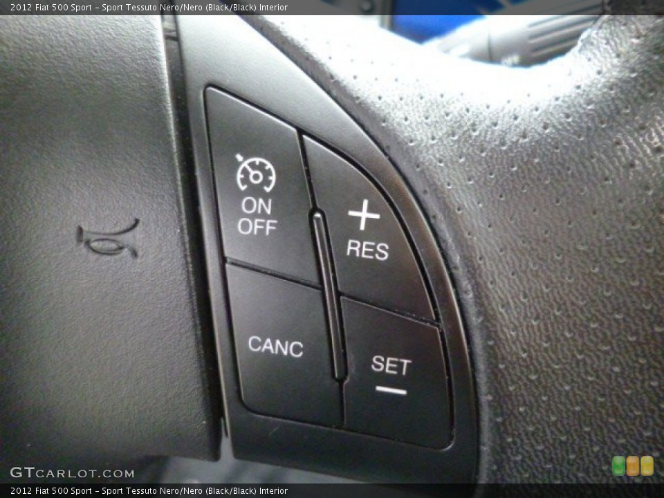 Sport Tessuto Nero/Nero (Black/Black) Interior Controls for the 2012 Fiat 500 Sport #89871373