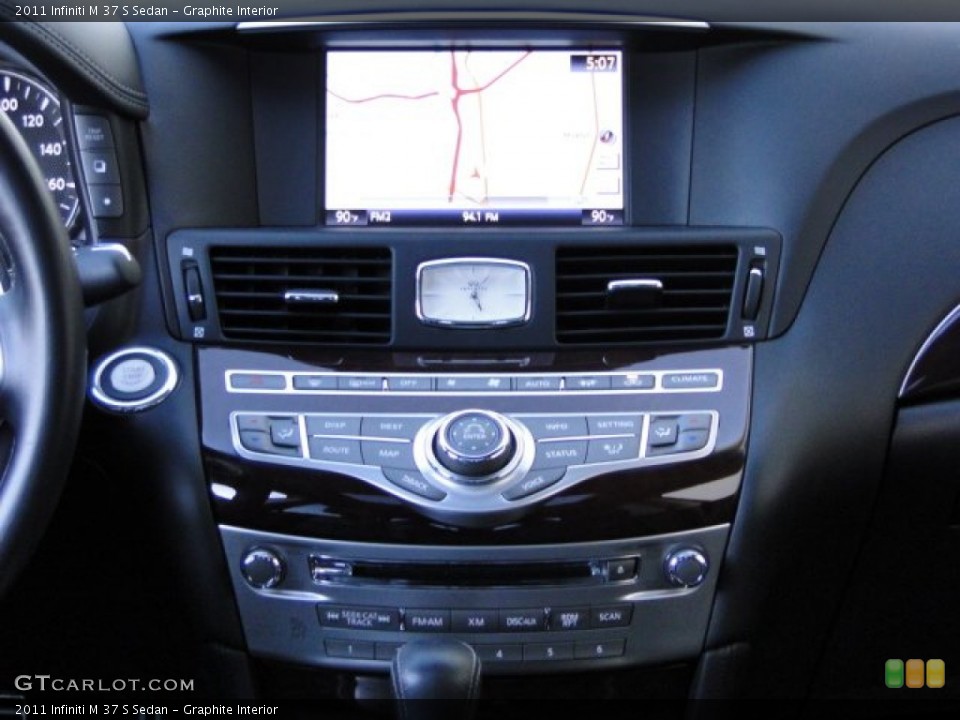 Graphite Interior Controls for the 2011 Infiniti M 37 S Sedan #89874718
