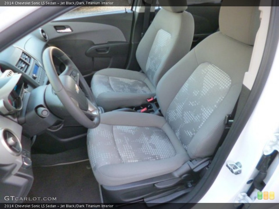 Jet Black/Dark Titanium Interior Front Seat for the 2014 Chevrolet Sonic LS Sedan #89876437