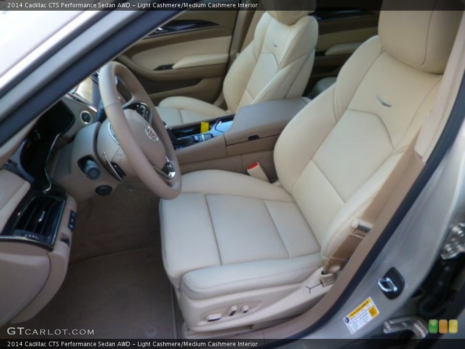 Light Cashmere/Medium Cashmere Interior Front Seat for the 2014 Cadillac CTS Performance Sedan AWD #89877268