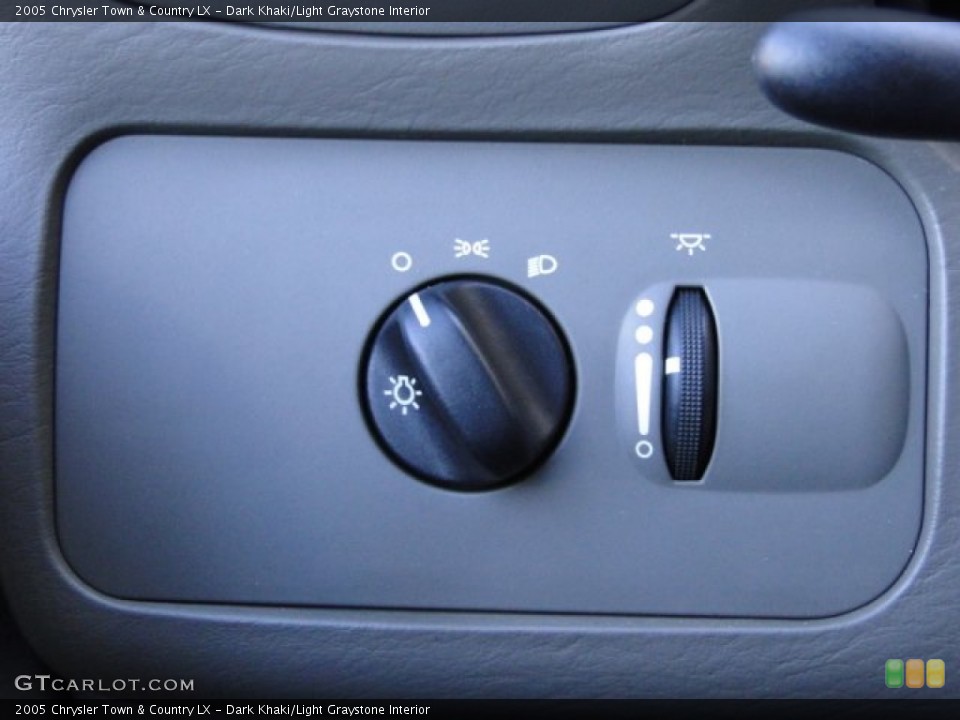 Dark Khaki/Light Graystone Interior Controls for the 2005 Chrysler Town & Country LX #89878008
