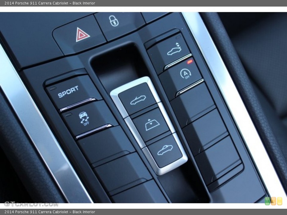 Black Interior Controls for the 2014 Porsche 911 Carrera Cabriolet #89884297