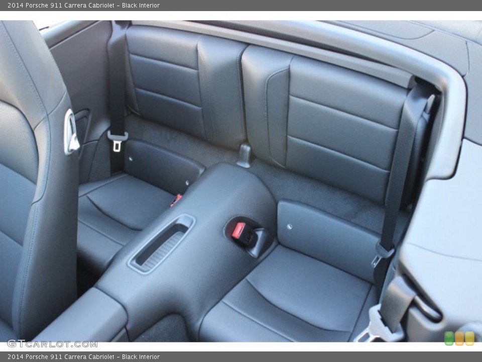 Black Interior Rear Seat for the 2014 Porsche 911 Carrera Cabriolet #89884363