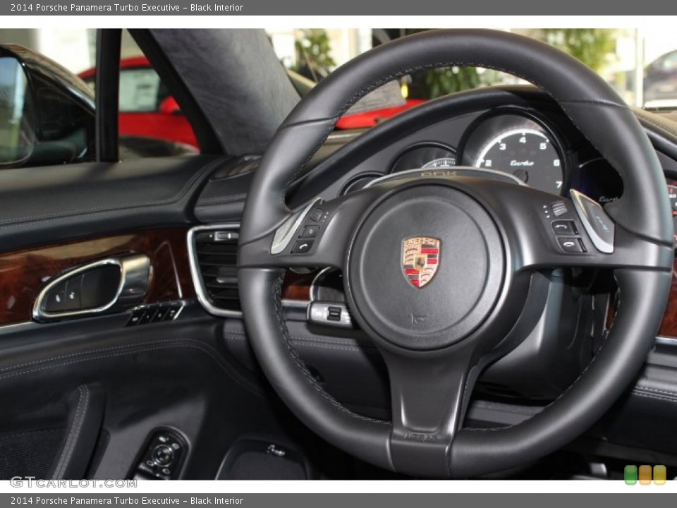 Black Interior Steering Wheel for the 2014 Porsche Panamera Turbo Executive #89885887