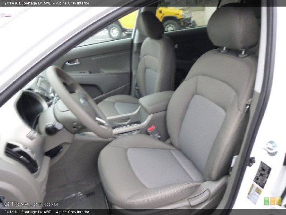 Alpine Gray Interior Front Seat for the 2014 Kia Sportage LX AWD #89887995