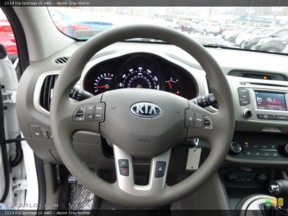 Alpine Gray Interior Steering Wheel for the 2014 Kia Sportage LX AWD #89888203