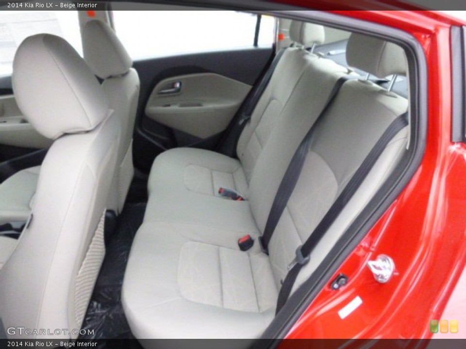 Beige Interior Rear Seat for the 2014 Kia Rio LX #89889475