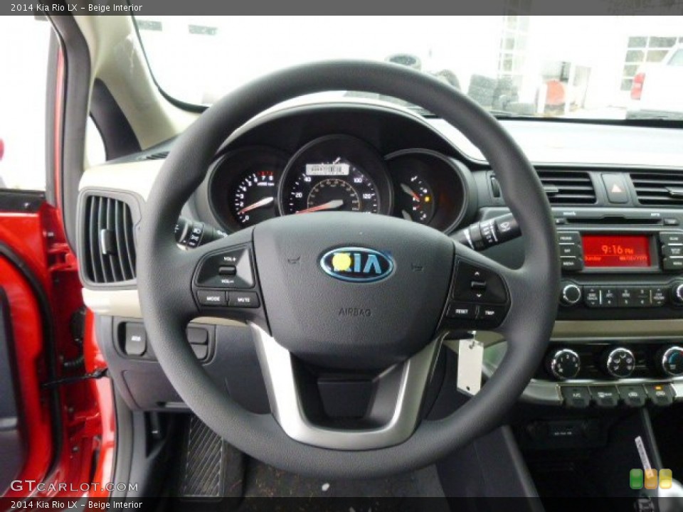 Beige Interior Steering Wheel for the 2014 Kia Rio LX #89889628