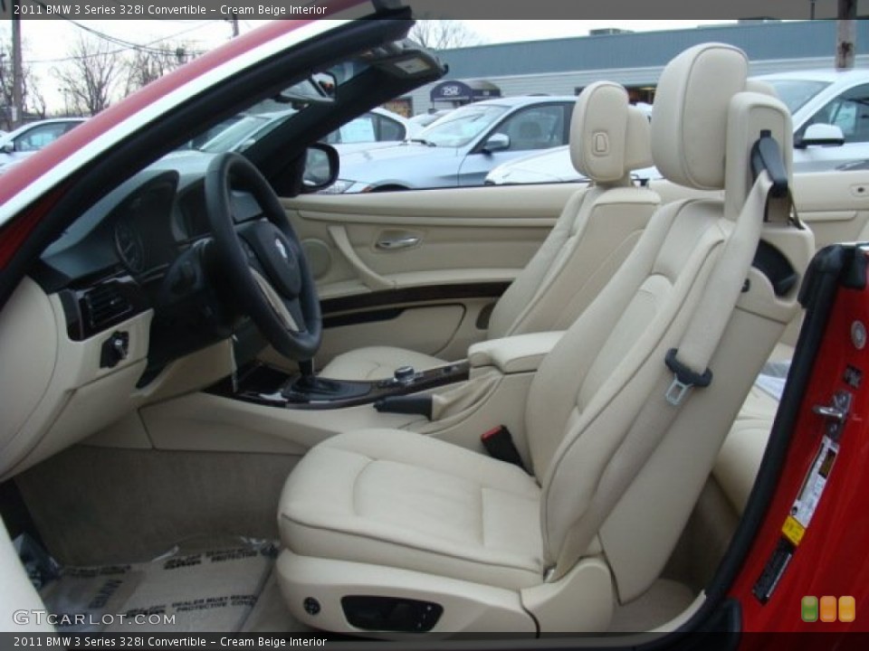 Cream Beige Interior Front Seat for the 2011 BMW 3 Series 328i Convertible #89889850
