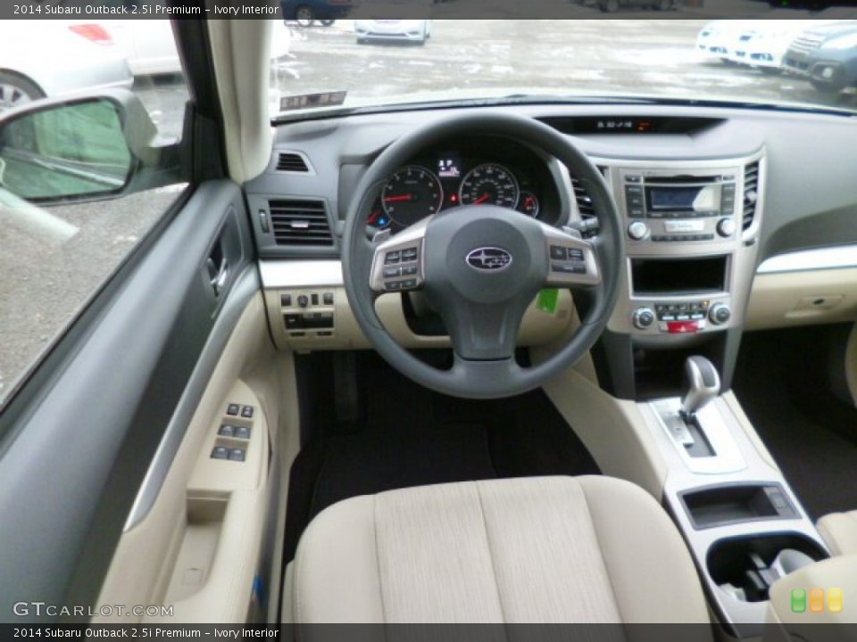 Ivory Interior Dashboard for the 2014 Subaru Outback 2.5i Premium #89891806