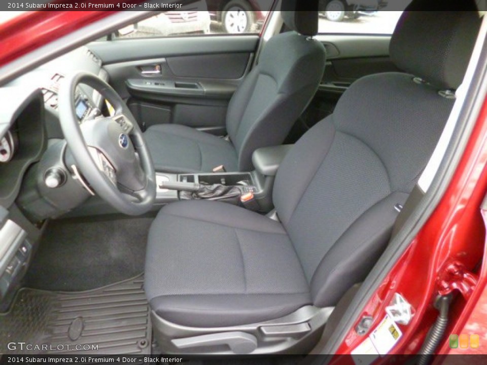 Black Interior Front Seat for the 2014 Subaru Impreza 2.0i Premium 4 Door #89896707