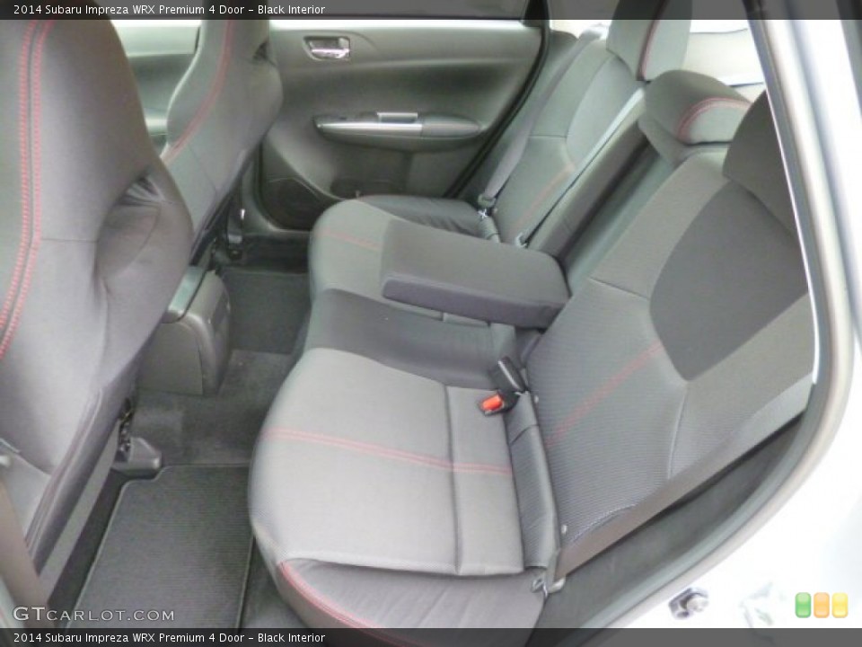 Black Interior Rear Seat for the 2014 Subaru Impreza WRX Premium 4 Door #89897101