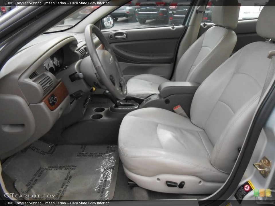 Dark Slate Gray Interior Front Seat for the 2006 Chrysler Sebring Limited Sedan #89897146