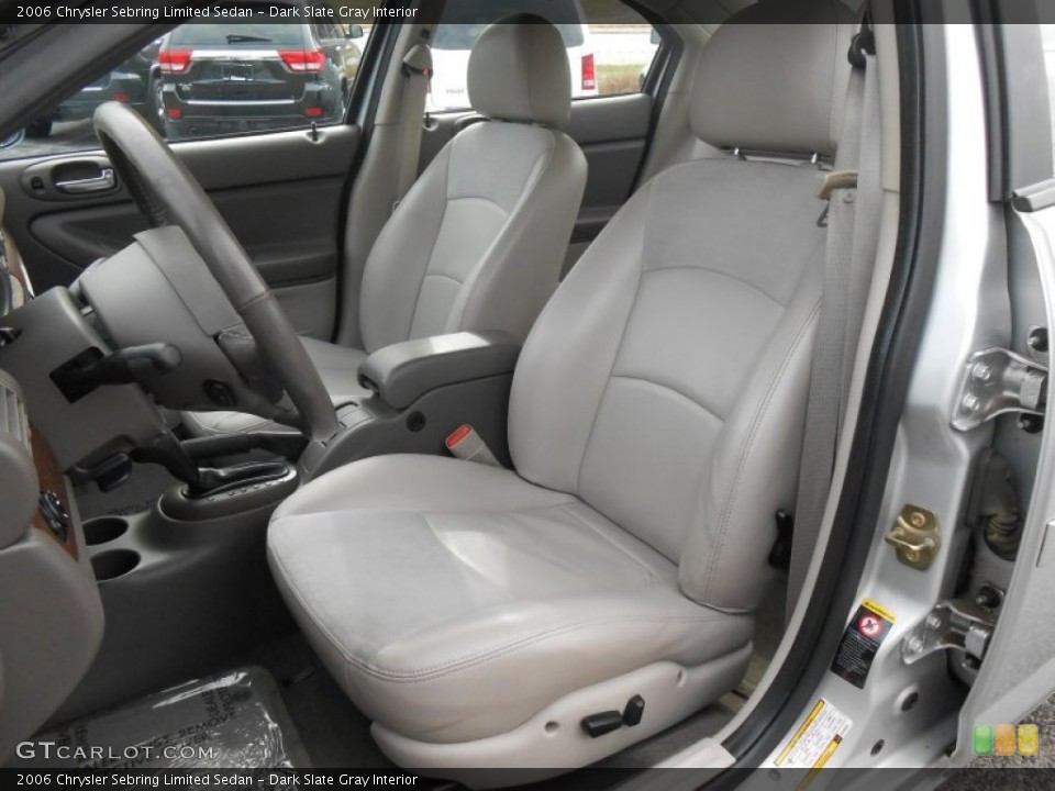 Dark Slate Gray Interior Front Seat for the 2006 Chrysler Sebring Limited Sedan #89897173