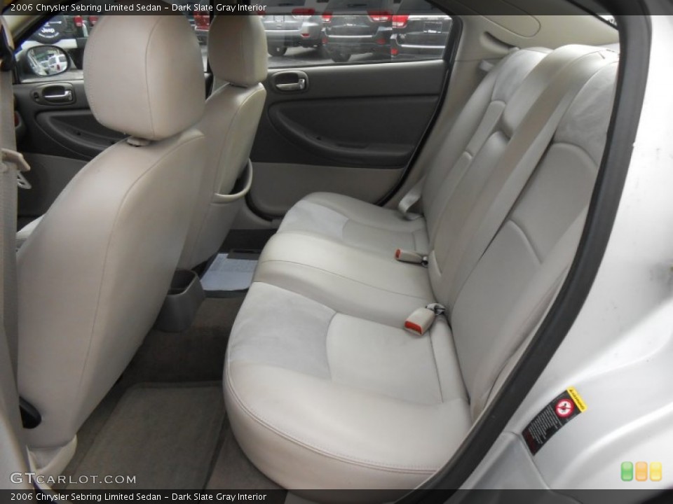 Dark Slate Gray Interior Rear Seat for the 2006 Chrysler Sebring Limited Sedan #89897308