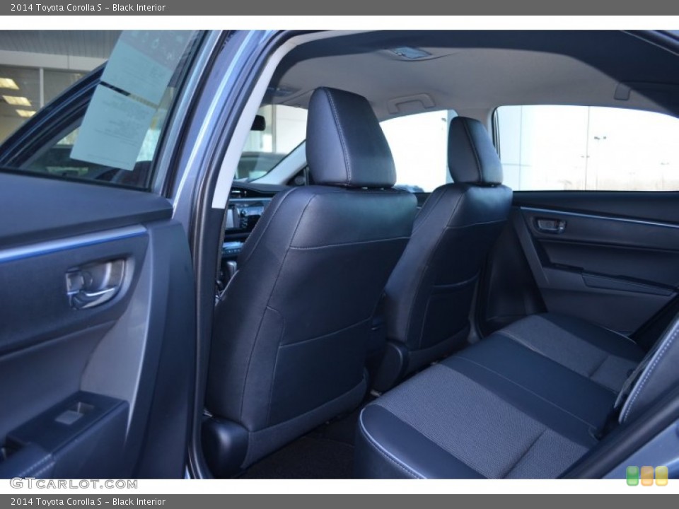 Black Interior Rear Seat for the 2014 Toyota Corolla S #89897374