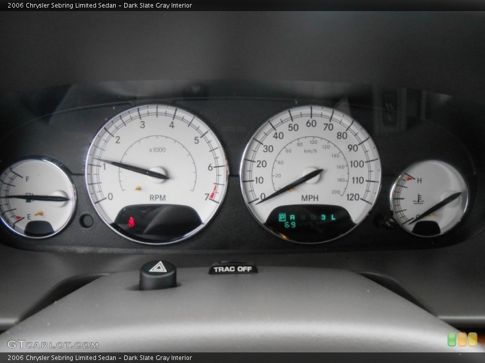 Dark Slate Gray Interior Gauges for the 2006 Chrysler Sebring Limited Sedan #89897530