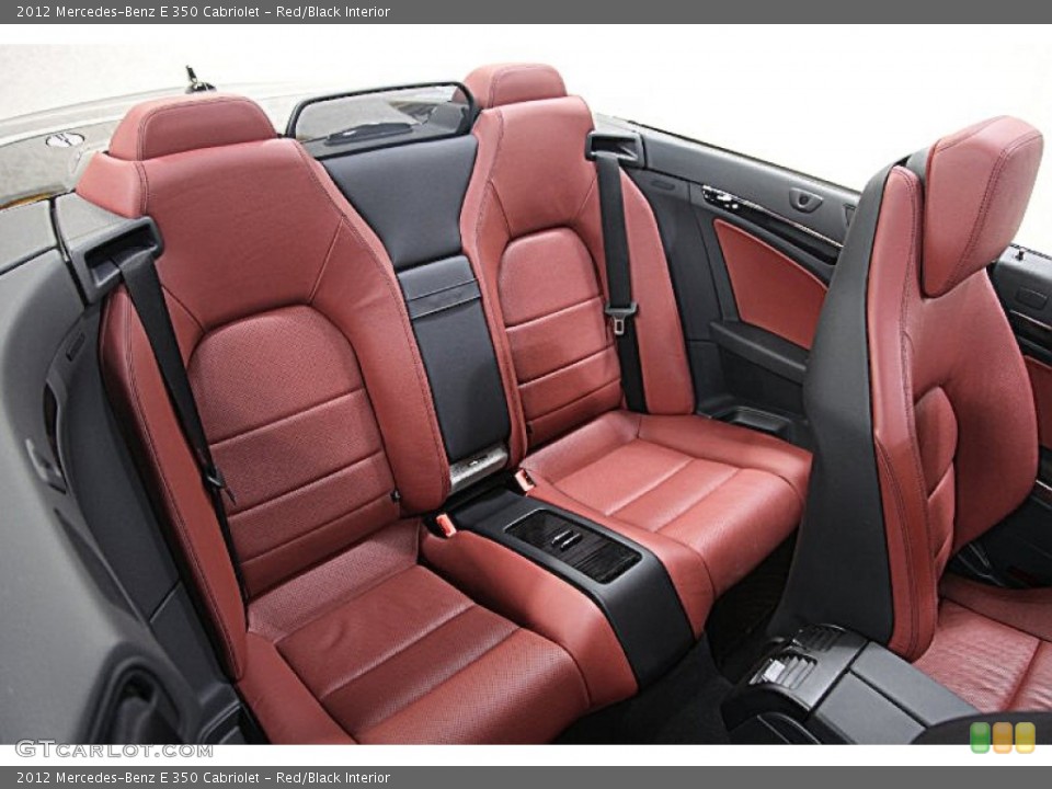 Red/Black Interior Rear Seat for the 2012 Mercedes-Benz E 350 Cabriolet #89899423