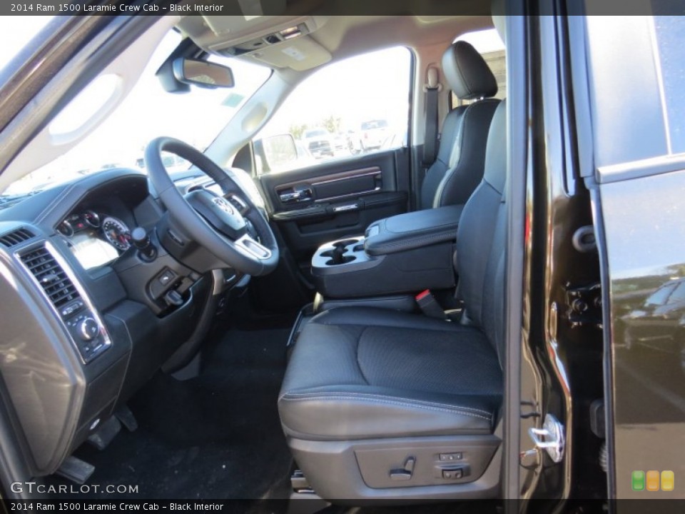 Black Interior Front Seat for the 2014 Ram 1500 Laramie Crew Cab #89900113