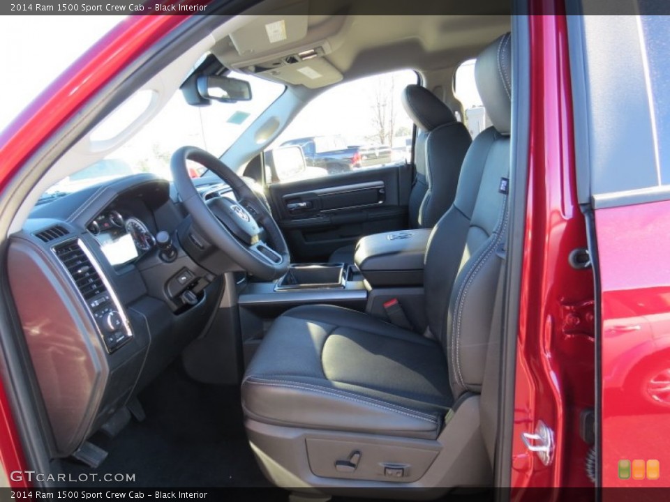 Black Interior Front Seat for the 2014 Ram 1500 Sport Crew Cab #89902198