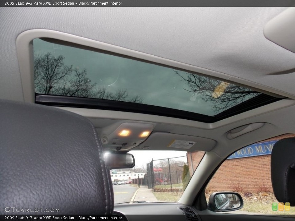 Black/Parchment Interior Sunroof for the 2009 Saab 9-3 Aero XWD Sport Sedan #89905168