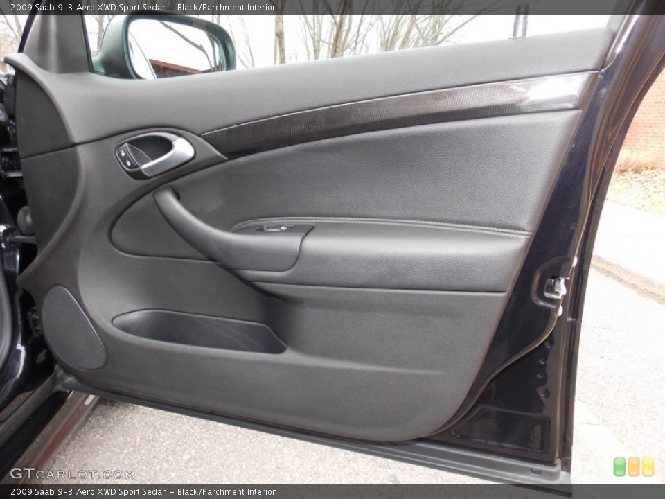 Black/Parchment Interior Door Panel for the 2009 Saab 9-3 Aero XWD Sport Sedan #89905240