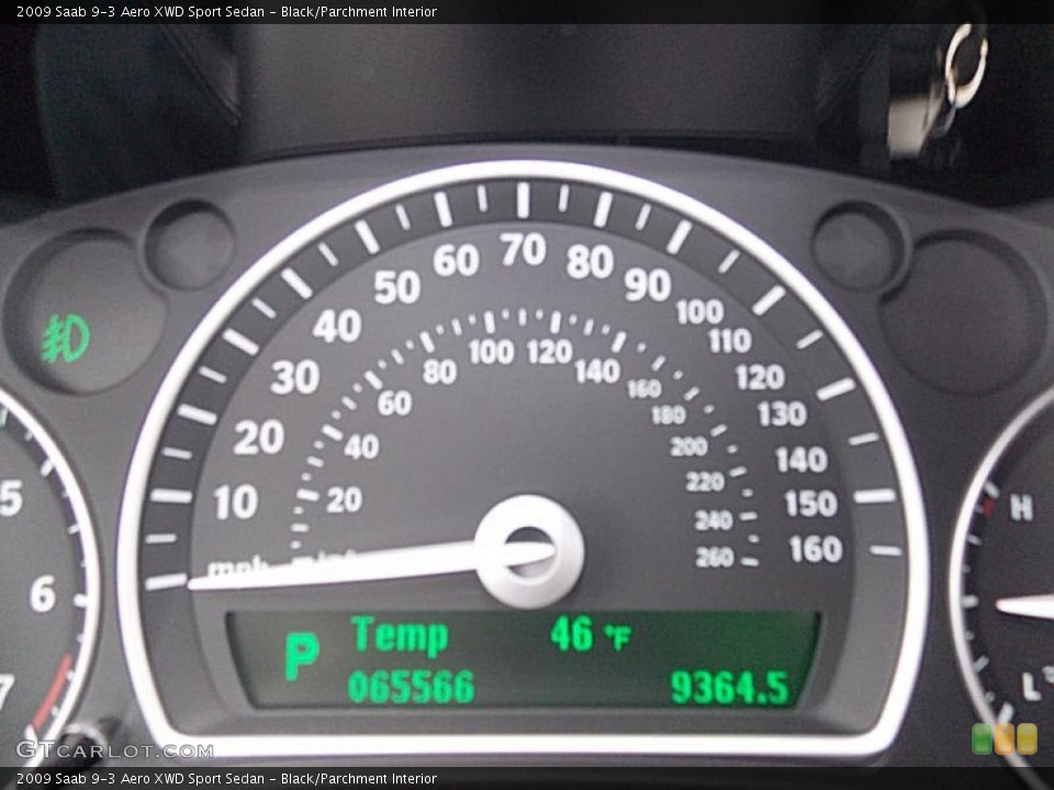 Black/Parchment Interior Gauges for the 2009 Saab 9-3 Aero XWD Sport Sedan #89905495