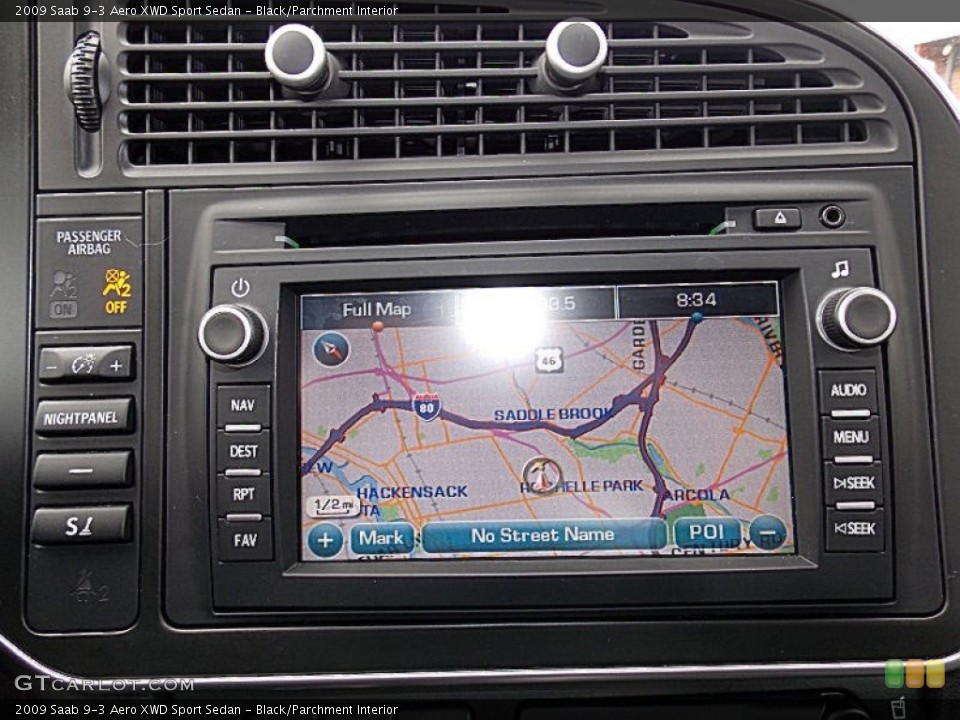 Black/Parchment Interior Navigation for the 2009 Saab 9-3 Aero XWD Sport Sedan #89905648