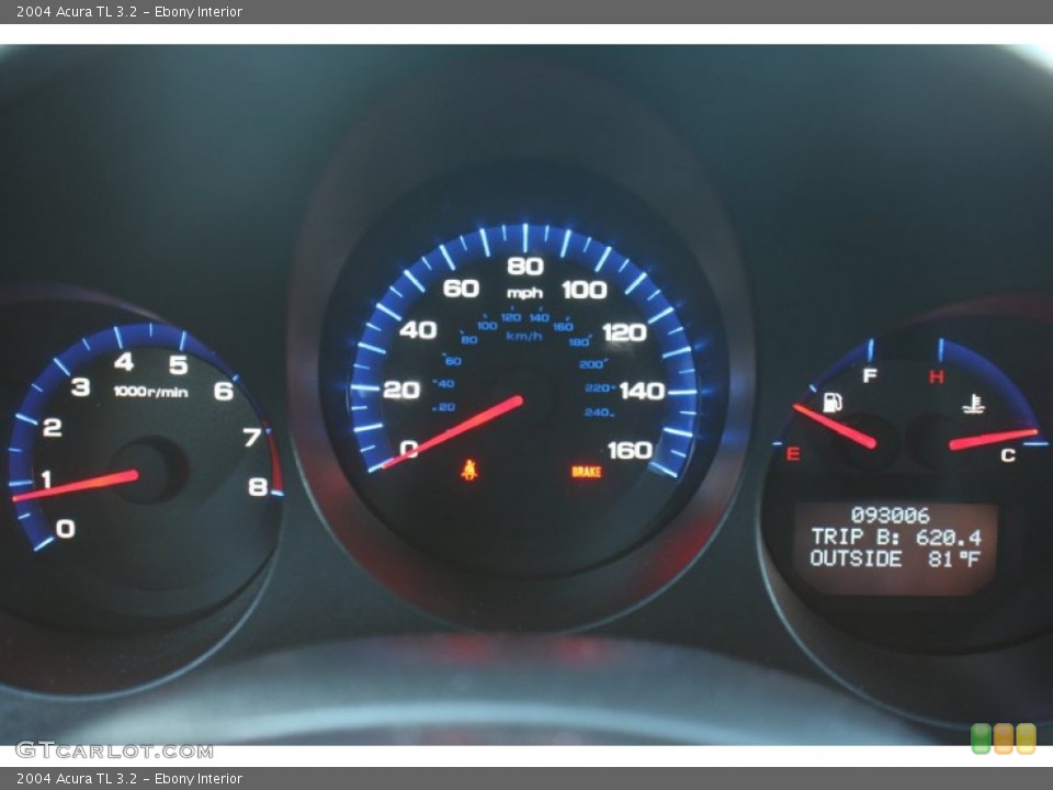 Ebony Interior Gauges for the 2004 Acura TL 3.2 #89905702