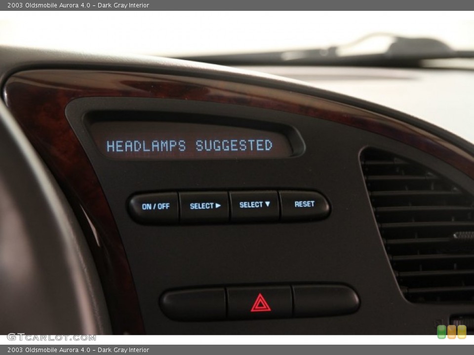 Dark Gray Interior Controls for the 2003 Oldsmobile Aurora 4.0 #89907148