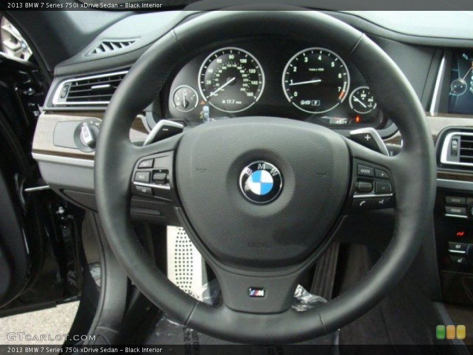 Black Interior Steering Wheel for the 2013 BMW 7 Series 750i xDrive Sedan #89907343