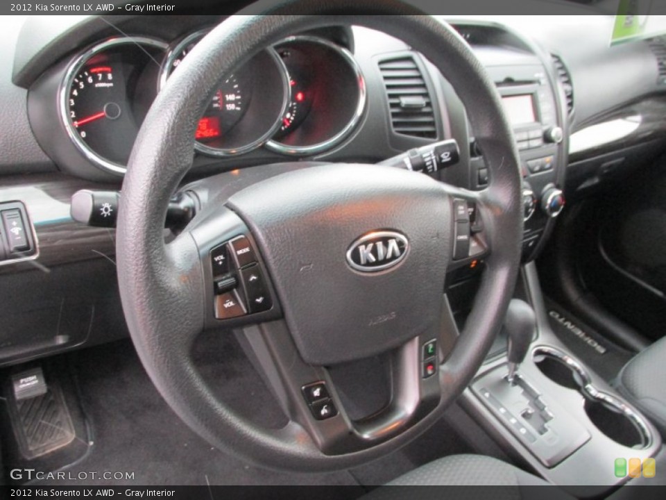 Gray Interior Steering Wheel for the 2012 Kia Sorento LX AWD #89909995