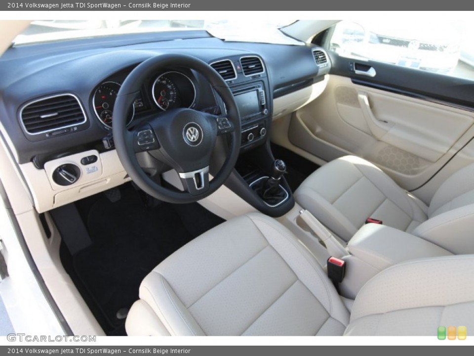 Cornsilk Beige Interior Photo for the 2014 Volkswagen Jetta TDI SportWagen #89910736