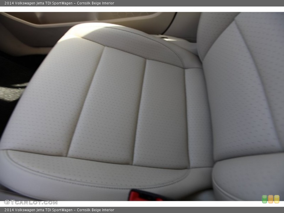 Cornsilk Beige Interior Front Seat for the 2014 Volkswagen Jetta TDI SportWagen #89910778