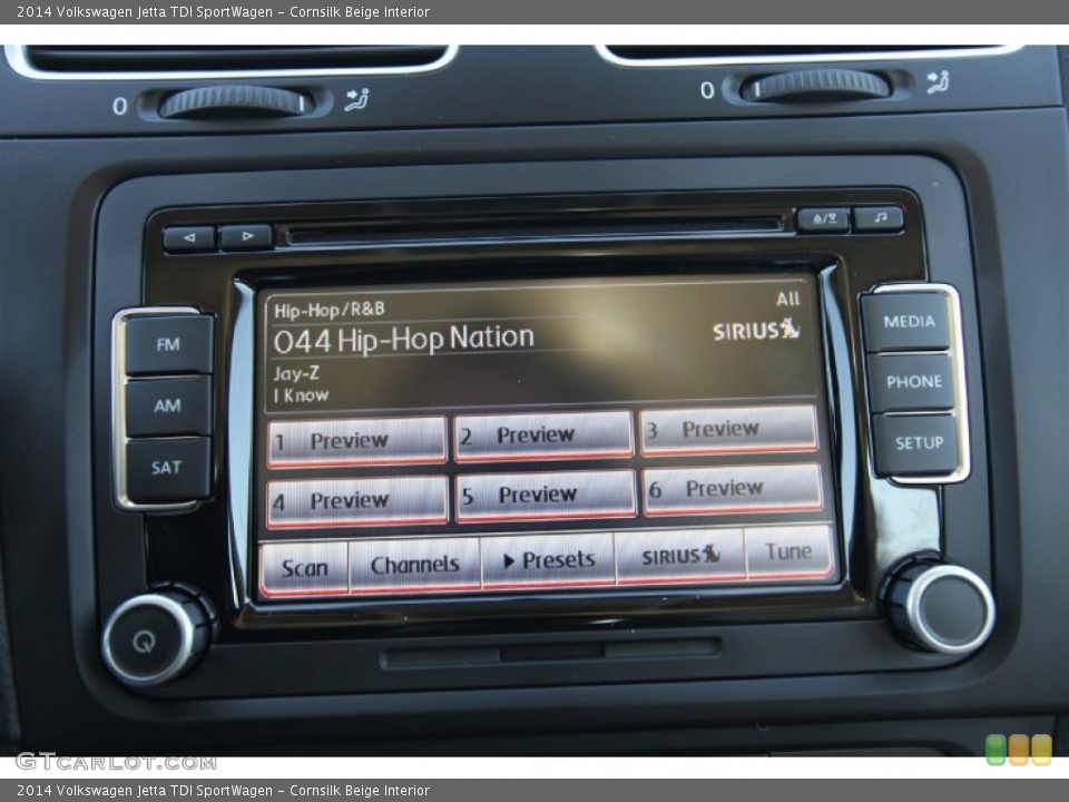 Cornsilk Beige Interior Controls for the 2014 Volkswagen Jetta TDI SportWagen #89910796