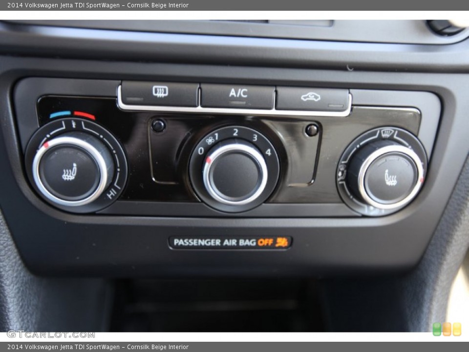 Cornsilk Beige Interior Controls for the 2014 Volkswagen Jetta TDI SportWagen #89910823