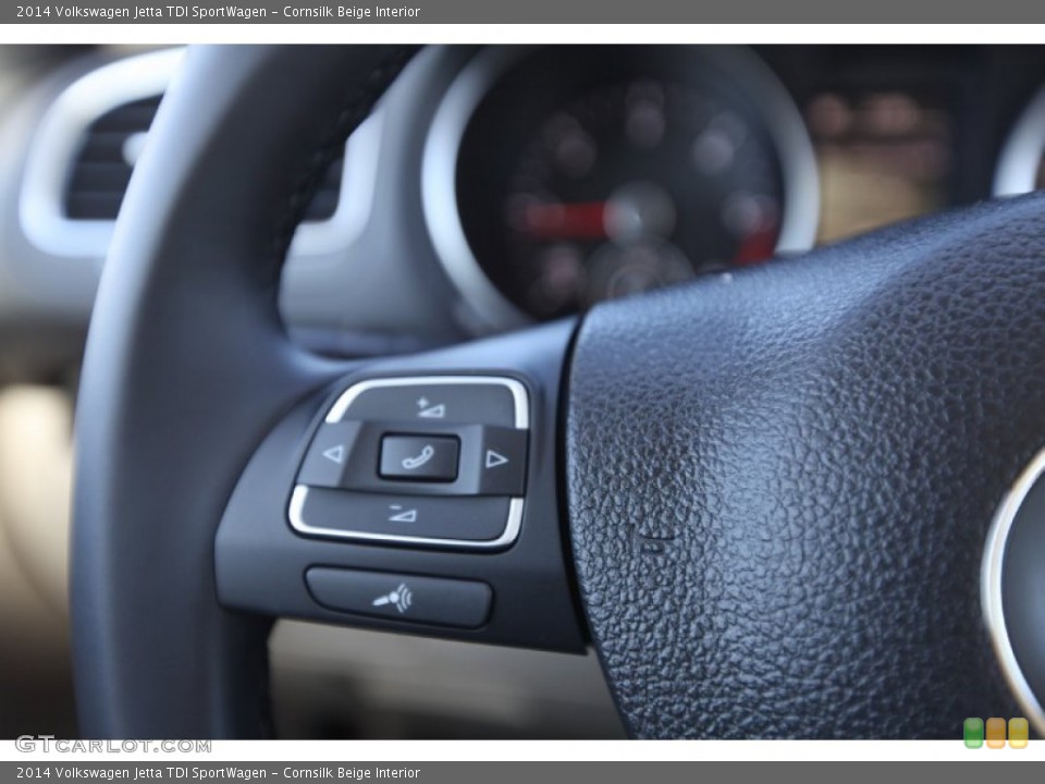 Cornsilk Beige Interior Controls for the 2014 Volkswagen Jetta TDI SportWagen #89910889