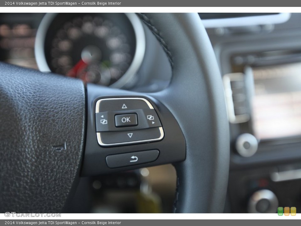 Cornsilk Beige Interior Controls for the 2014 Volkswagen Jetta TDI SportWagen #89910904