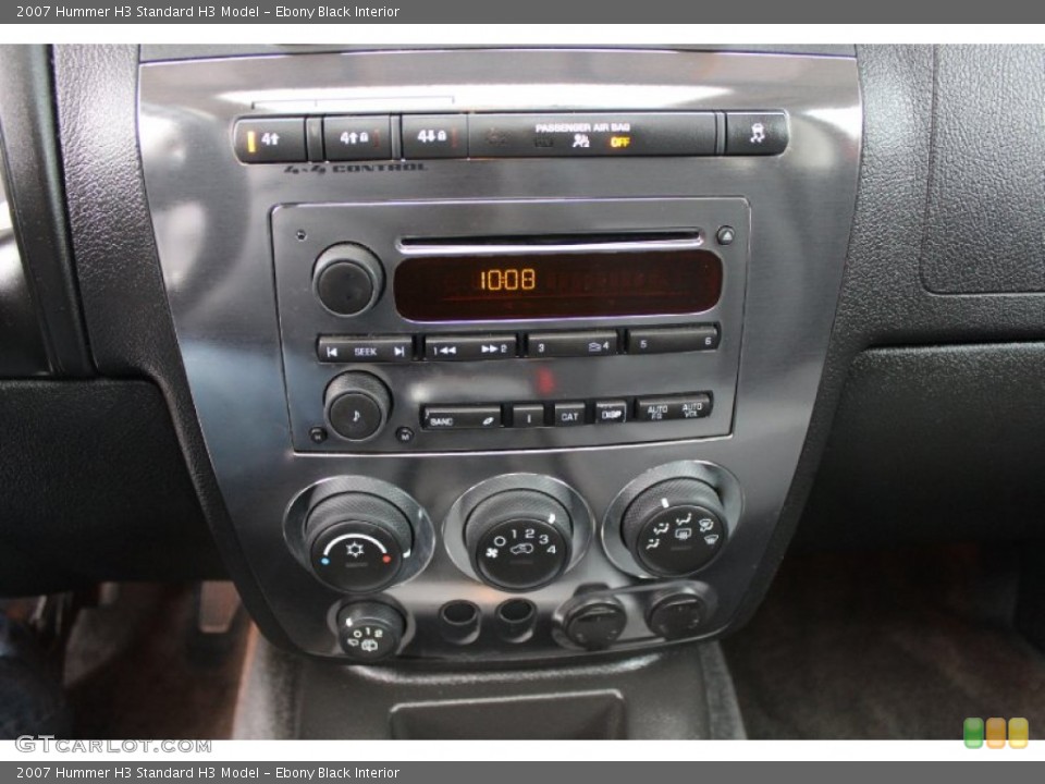 Ebony Black Interior Controls for the 2007 Hummer H3  #89912293