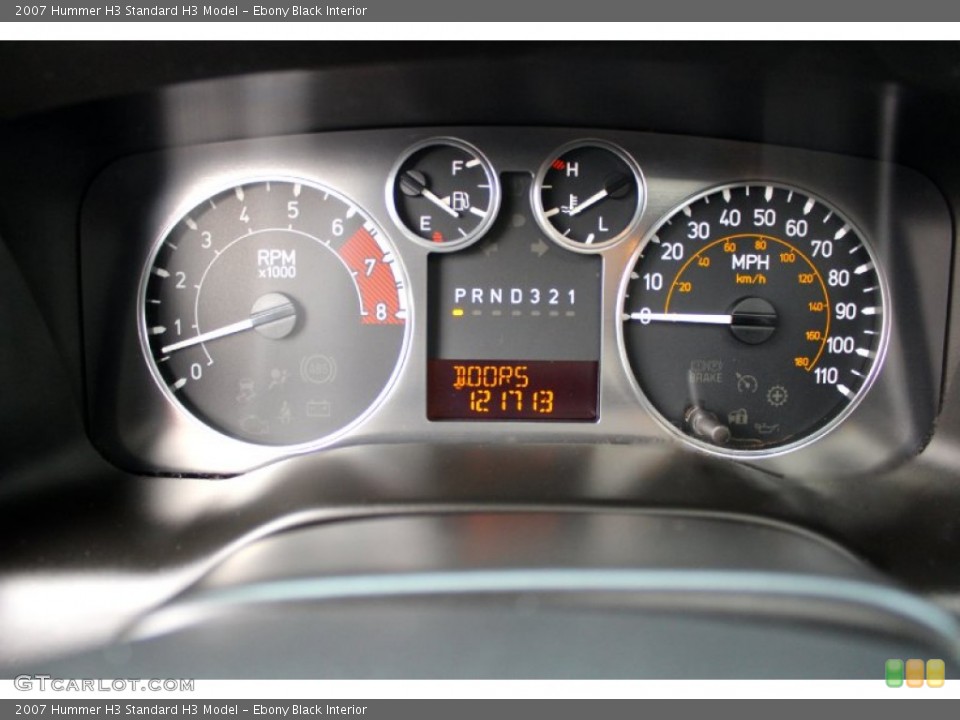 Ebony Black Interior Gauges for the 2007 Hummer H3  #89912491