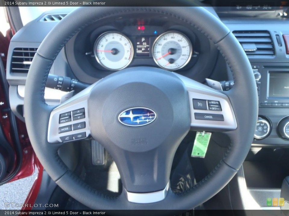 Black Interior Steering Wheel for the 2014 Subaru Impreza 2.0i Limited 5 Door #89917645